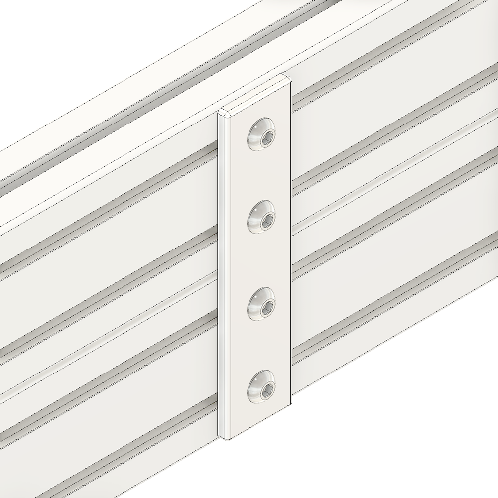 41-130-1 MODULAR SOLUTIONS ALUMINUM CONNECTING PLATE<br>45MM X 180MM FLAT TIE W/HARDWARE